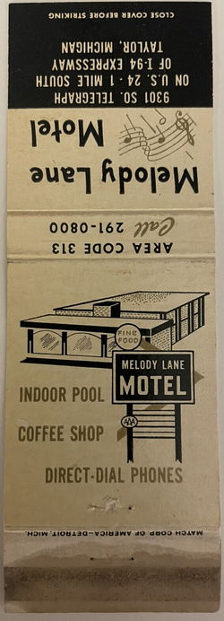 Melody Lane Motel - Matchbook (newer photo)